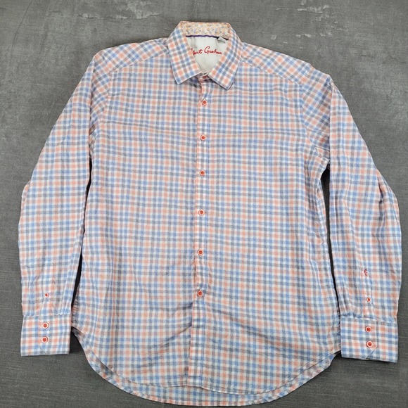 Robert Graham Other - Robert Graham Mens Plaid Button Up Shirt Long Sleeve Flip Cuff Size XL